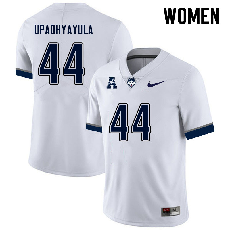 Women #44 Nilay Upadhyayula Uconn Huskies College Football Jerseys Sale-White